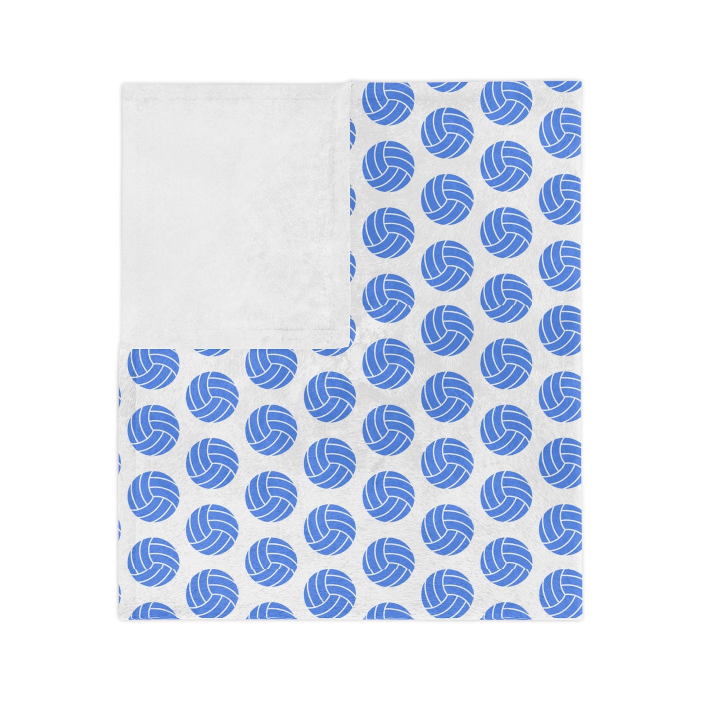 Blue Volleyball Cozy Velveteen Microfiber Blanket, Soft Throw Blanket, Decorative Blanket, Lightweight Blanket, Gift for Home Decor, Cozy Comforter