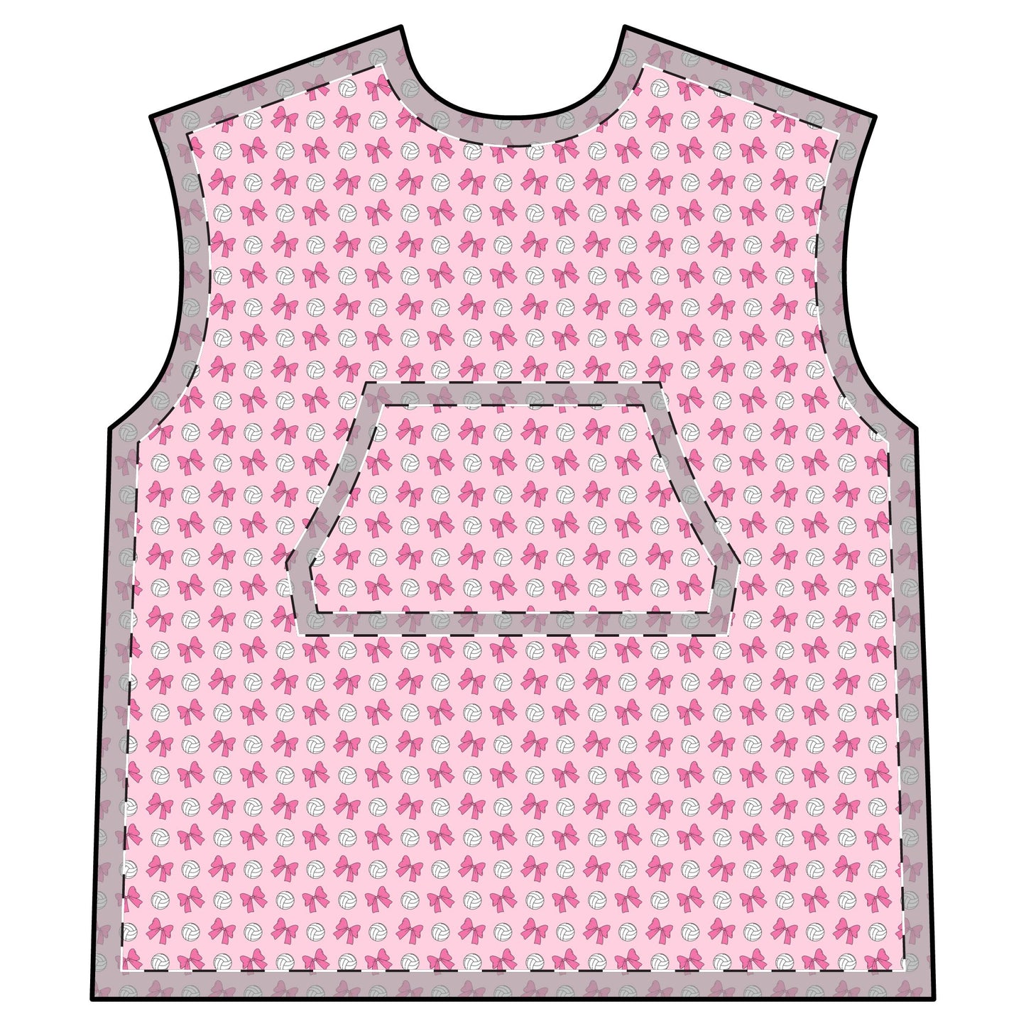 Cozy Volleyball and Bows Women's Hooded Blanket