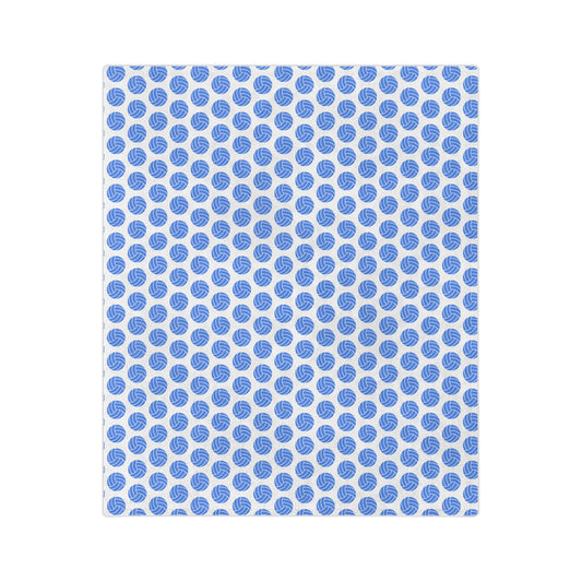 Blue Volleyball Cozy Velveteen Microfiber Blanket, Soft Throw Blanket, Decorative Blanket, Lightweight Blanket, Gift for Home Decor, Cozy Comforter