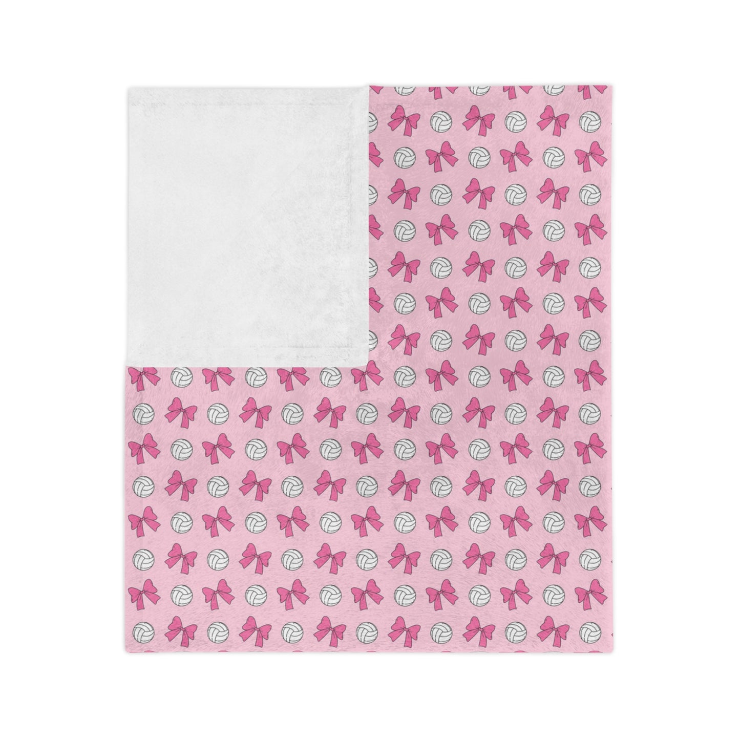 Volleyballs and Bows Velveteen Microfiber Blanket
